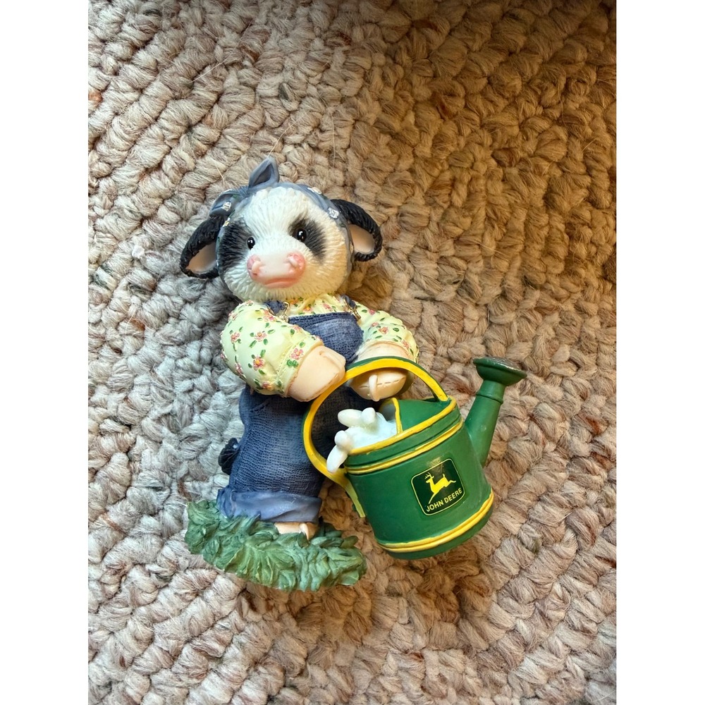 John Deere Mary's Moo Moos A Splash Of Country Charm Cow Figurine 787108 Enesco